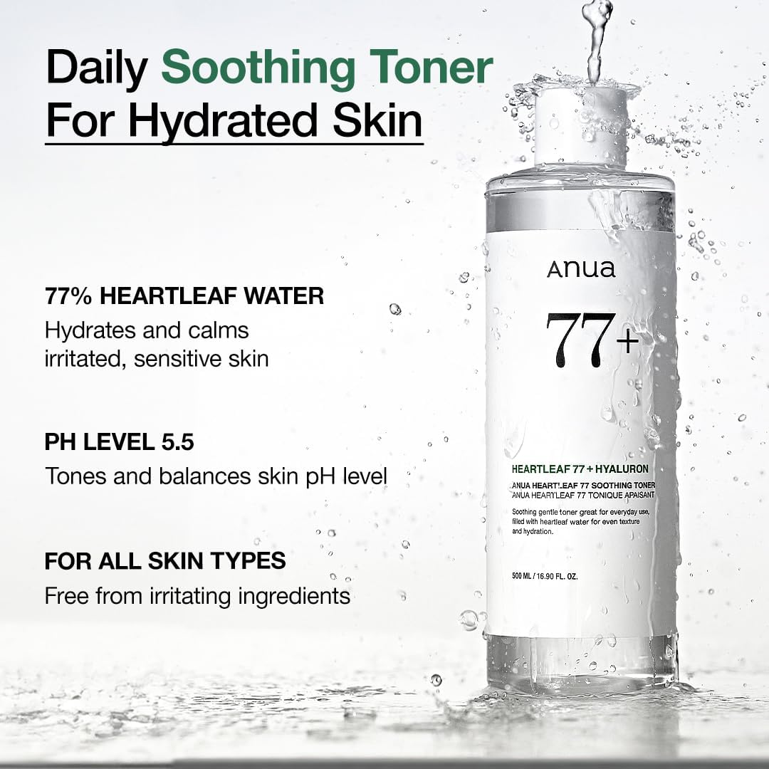 Anua Heartleaf 77% Soothing Toner I pH 5.5 Trouble Care, 250ml / 8.45 fl.oz.