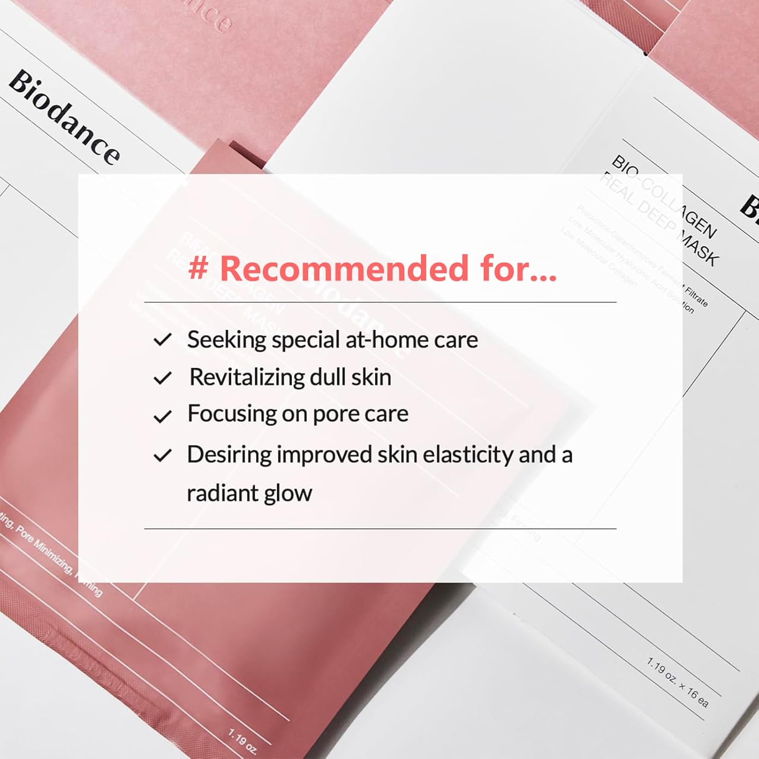 BIODANCE Bio-Collagen Real Deep Mask, Hydrating Overnight Mask, 34g x4ea