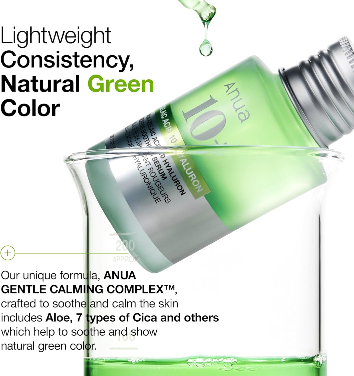 Anua Azelaic Acid 10+ Hyaluron Redness Soothing Serum, Hyaluronic Acid, 30ml/ 1.01 fl oz.