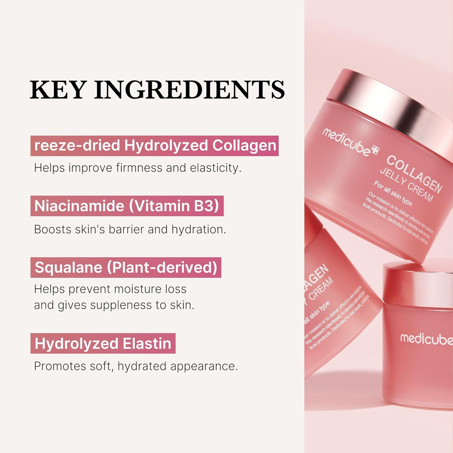 Medicube Collagen Jelly Cream- Niacinamide & Freeze-Dried Hydrolyzed Collagen 3.71 fl.oz.
