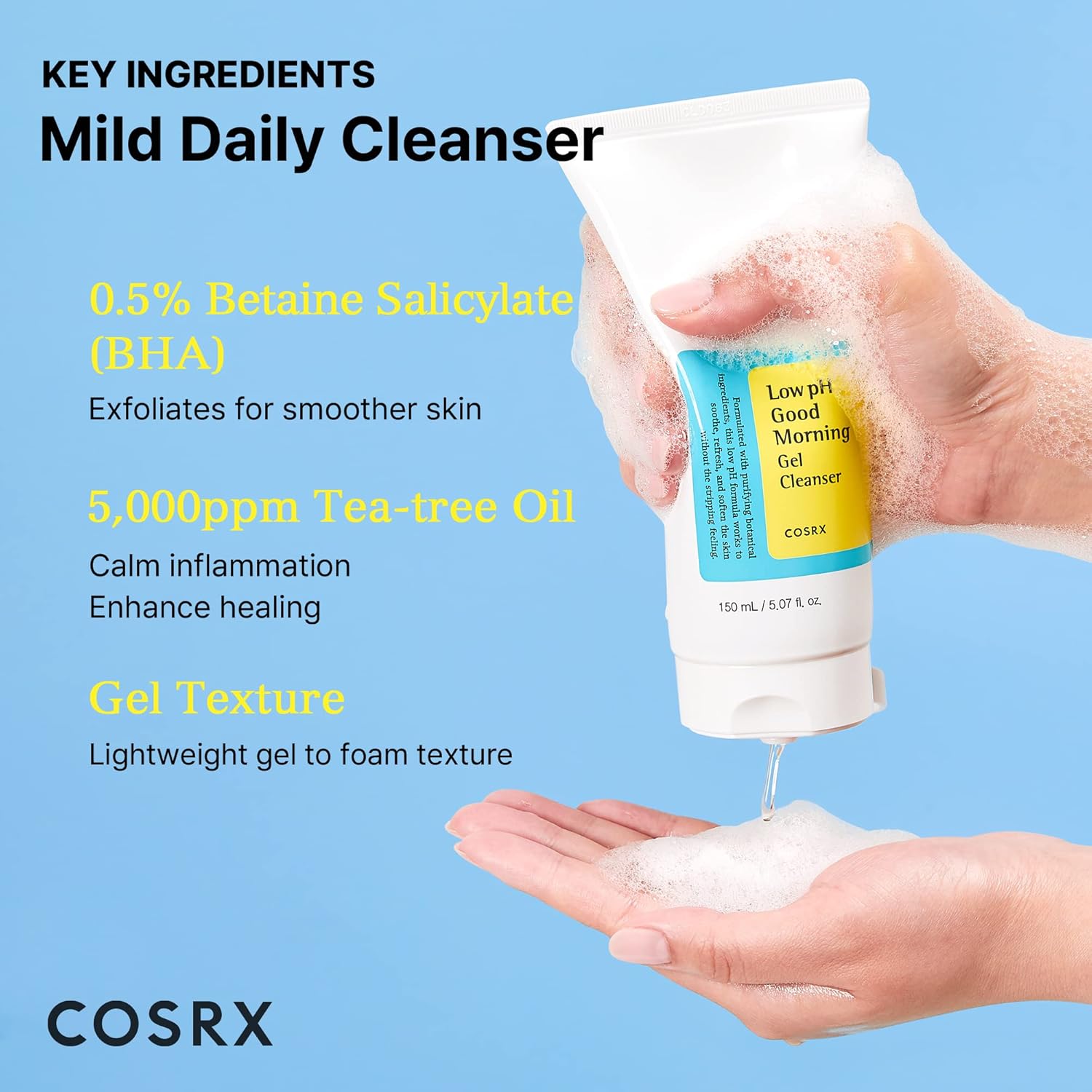 COSRX Low PH Good Morning Gel Cleanser For All Skin Types 150 mL