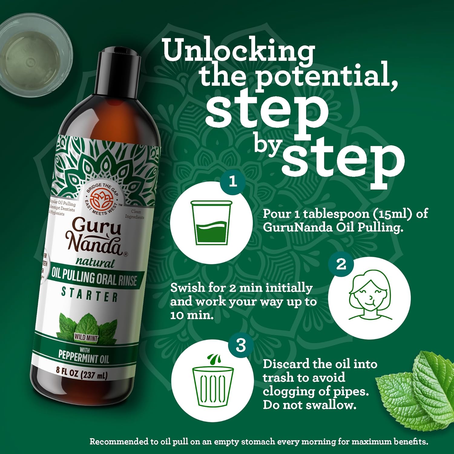 GuruNanda Oil Pulling (8 Fl.Oz)