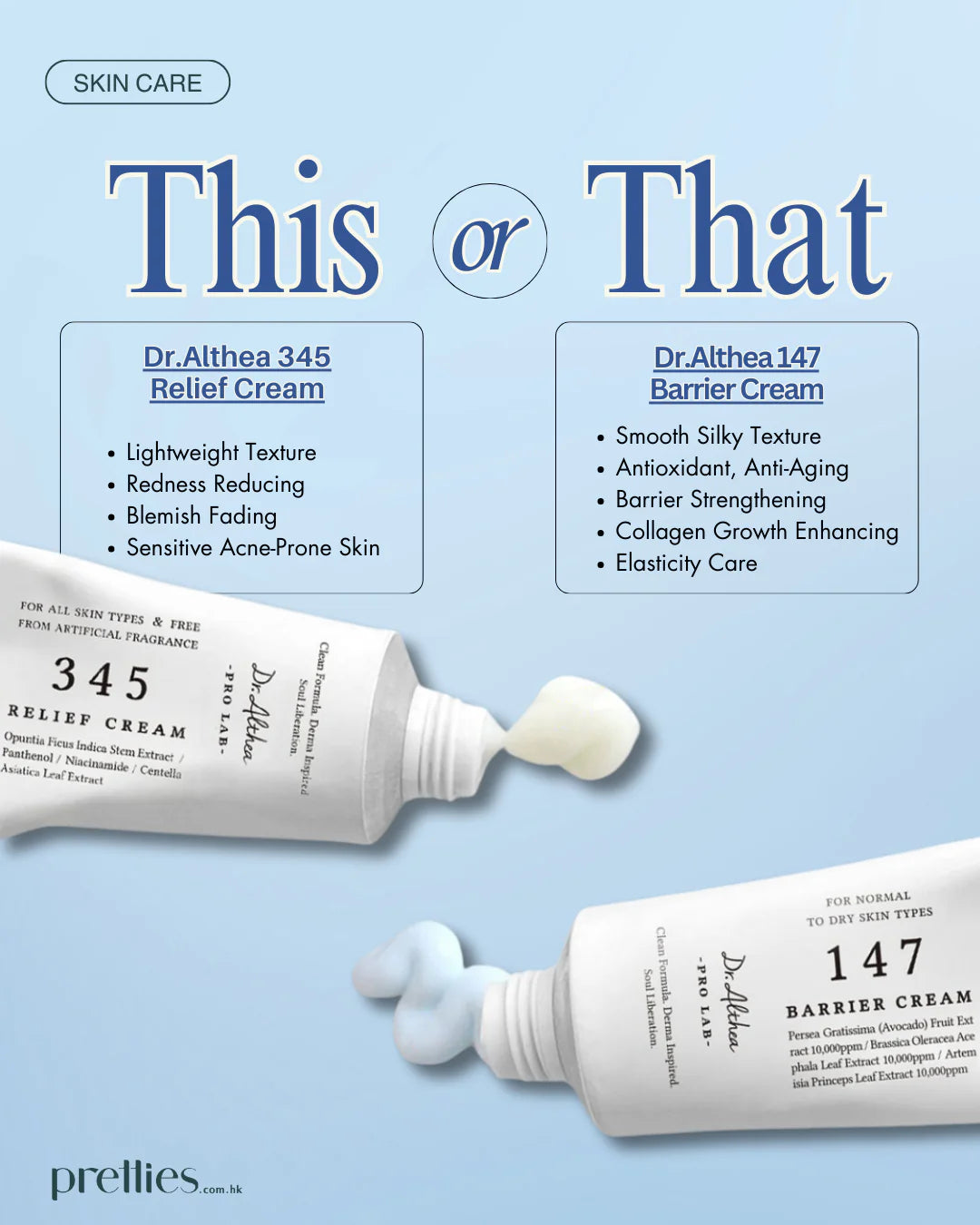 Dr. Althea Deep Moisture Cream & Skin Repair cream Duo