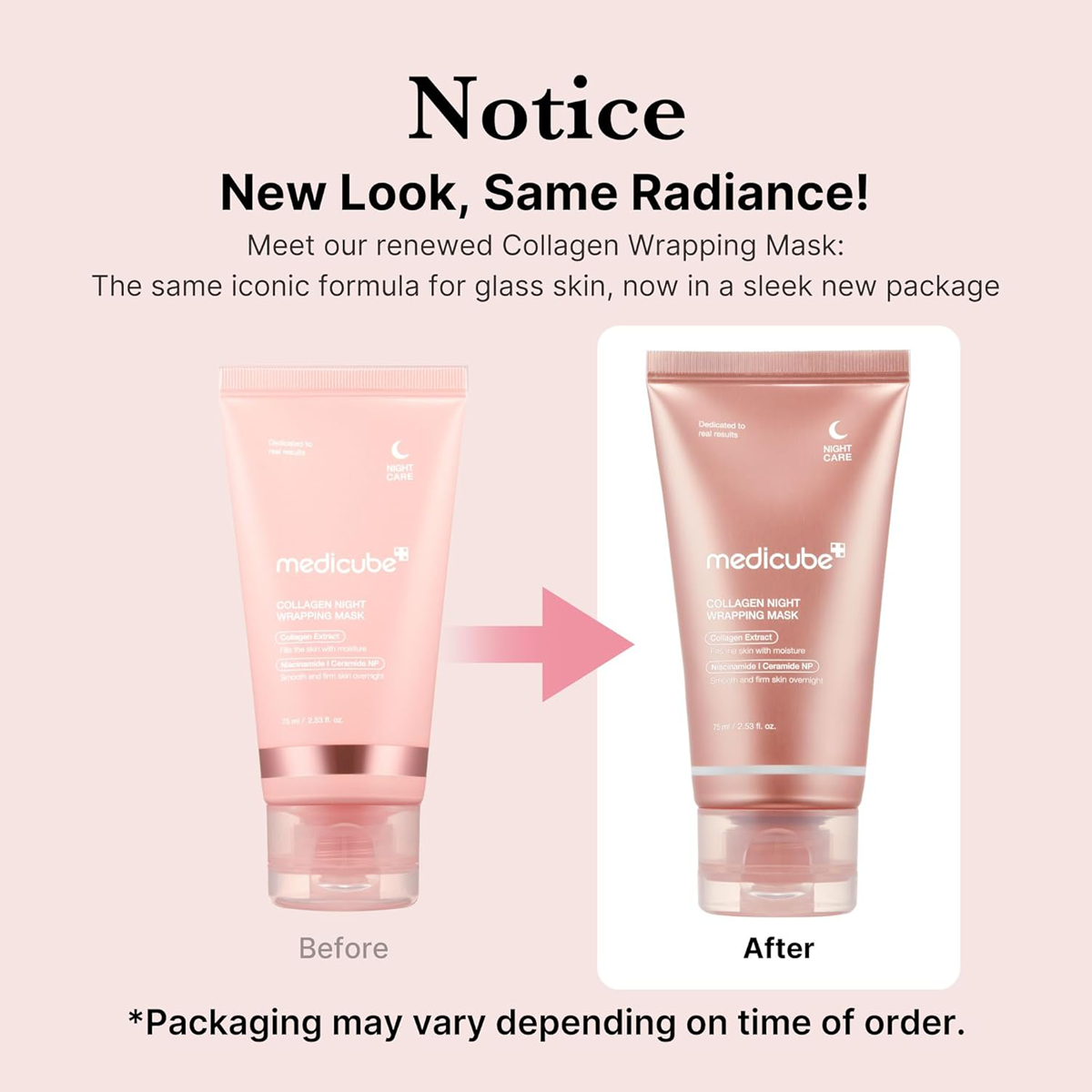 Medicube Collagen Overnight Wrapping Peel Off Elasticity & Hydration Care, 2.53 fl.oz