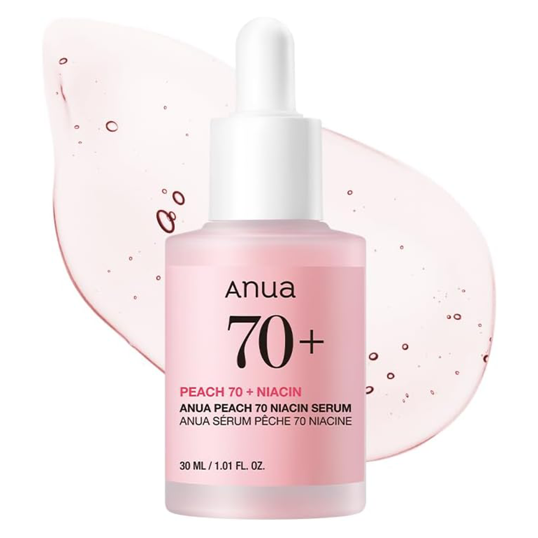 ANUA Peach 70% Niacinamide Serum brightening hydrating face serum, 29.87 Milliliters