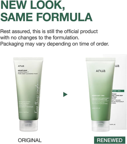 ANUA Heartleaf Quercetinol Pore Deep Cleansing Foam, 150ml/5.07 fl.oz.