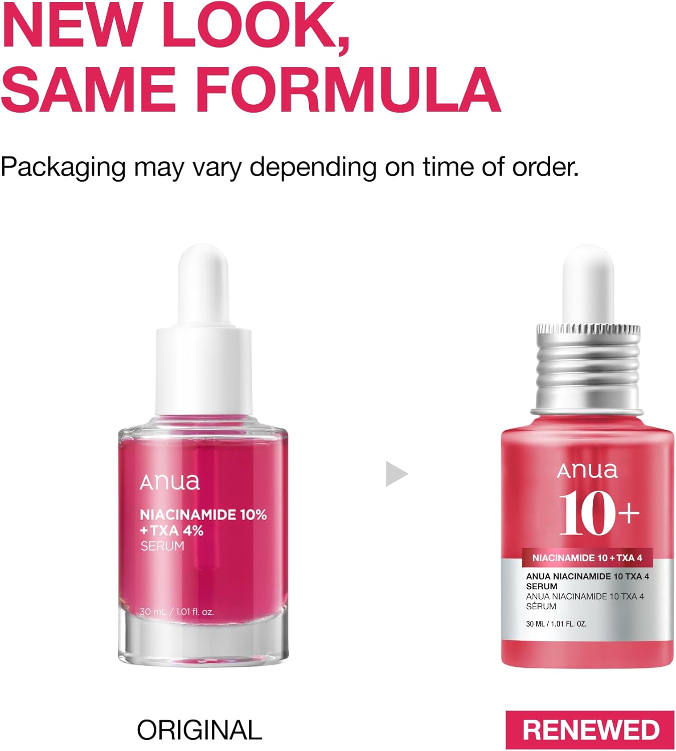ANUA 10% Niacinamide+ 4% Tranexamic Acid Serum, Ceramide, Hyaluronic Acid, Vitamin B12, 30ml /1.01 fl.oz.