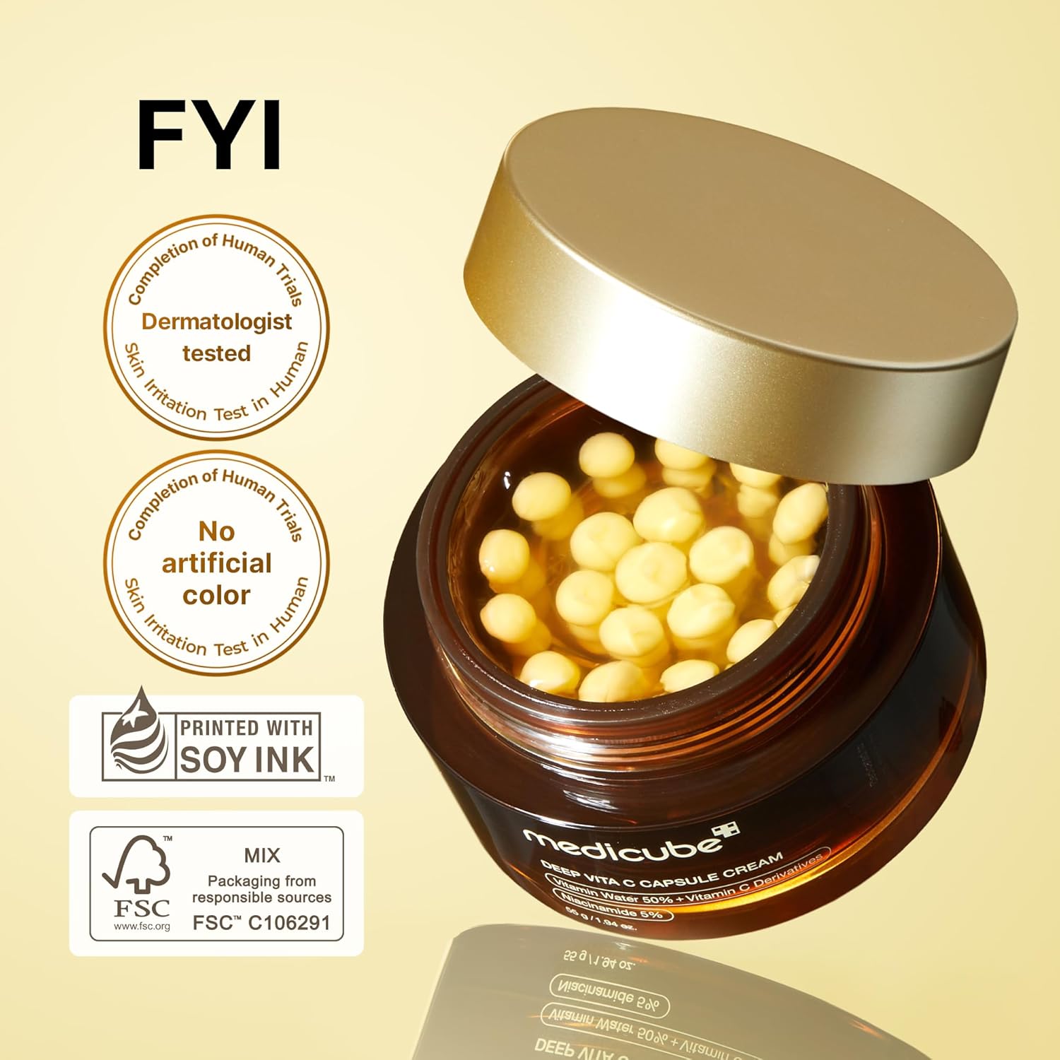 Medicube Deep Vitamin C Golden Capsule Face Moisturizer - 1.94 oz