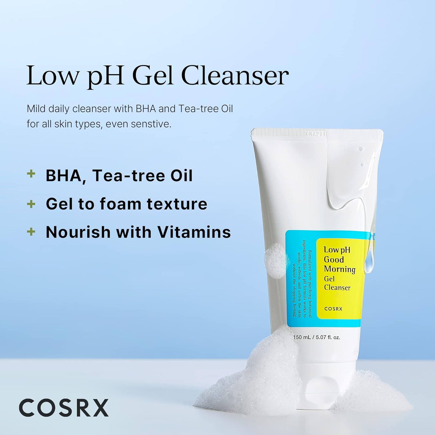 COSRX Low PH Good Morning Gel Cleanser For All Skin Types 150 mL