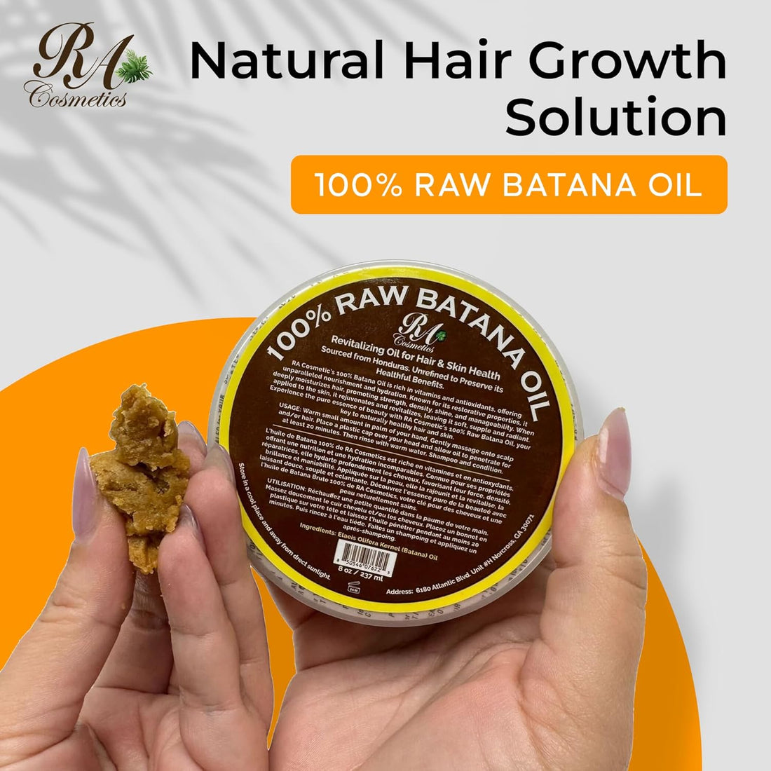 RA COSMETICS 100% Natural Batana Hair Oil 8 oz