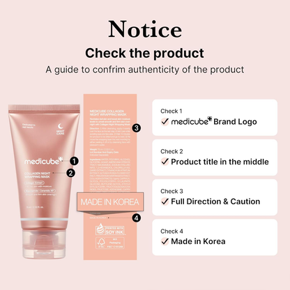 Medicube Collagen Overnight Wrapping Peel Off Elasticity &amp; Hydration Care, 2.53 fl.oz