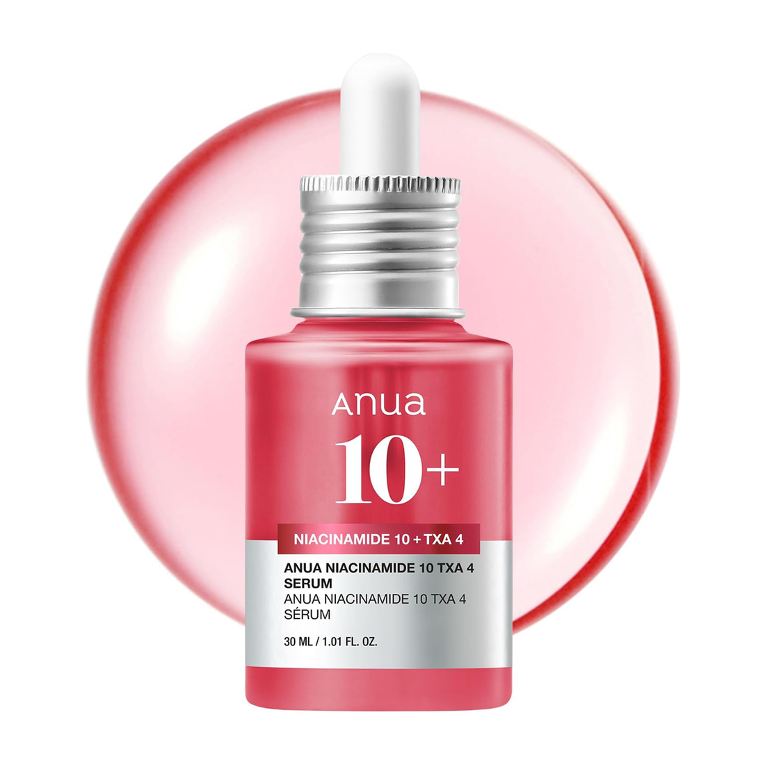ANUA 10% Niacinamide+ 4% Tranexamic Acid Serum, Ceramide, Hyaluronic Acid, Vitamin B12 Natural color, Korean Glass Skin, Fragrance-Free, Korean Skincare, 30ml /1.01 fl.oz.