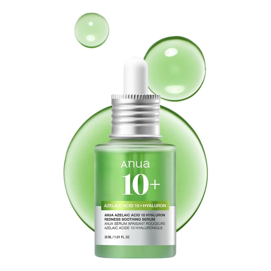 Anua Azelaic Acid 10 Hyaluron Redness Soothing Serum, Facial Serum for Sensitive skin, Hyaluronic Acid, Niacinamide, Spot Care, Natural Color, Vegan, Korean Skincare (30ml/ 1.01 fl oz.)