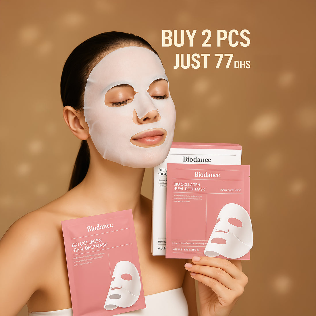 PACK OF 2 PCS BIODANCE Bio-Collagen Real Deep Mask, Hydrating Overnight Mask, 34g x4ea (Copy)