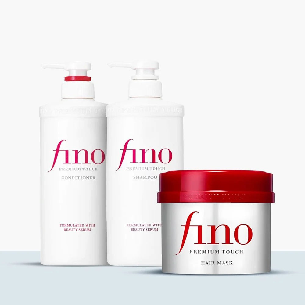 Fino Complete Haircare Set - Hair Shampoo, Conditioner and Hair Mask
